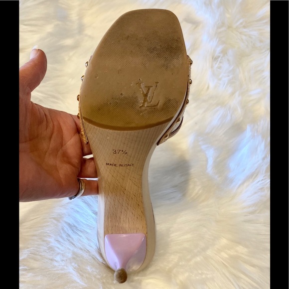 Louis Vuitton Heels Sandals Shoes Sandals Size 7.5 - Picture 6 of 7